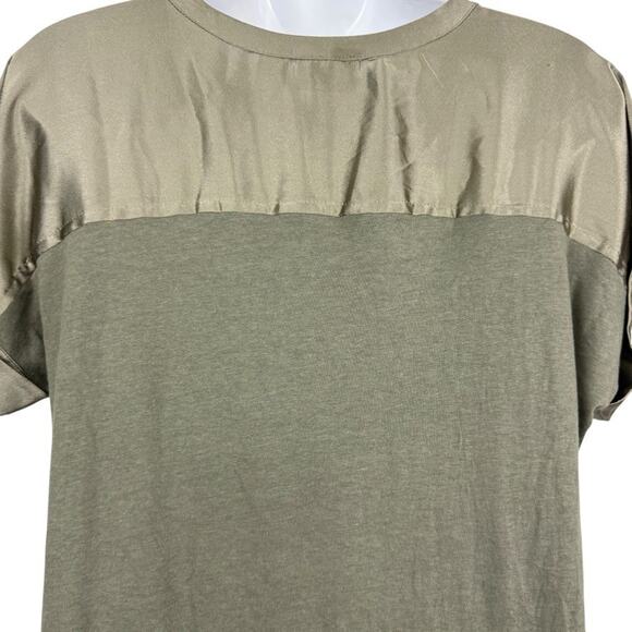 Easywear by Chicos Sage Green Blouson Cotton Blend Dolman Sleeve Dress sz 1 / M - Picture 13 of 16